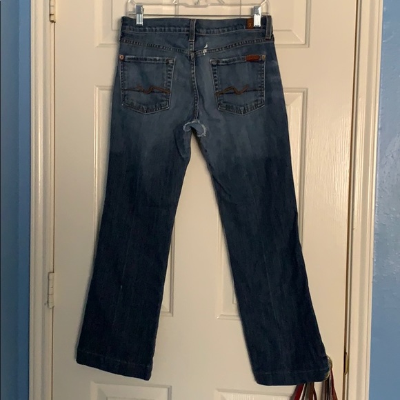 7 FOR ALL MANKIND FLARE JEANS SIZE 30 👖 - Picture 3 of 7